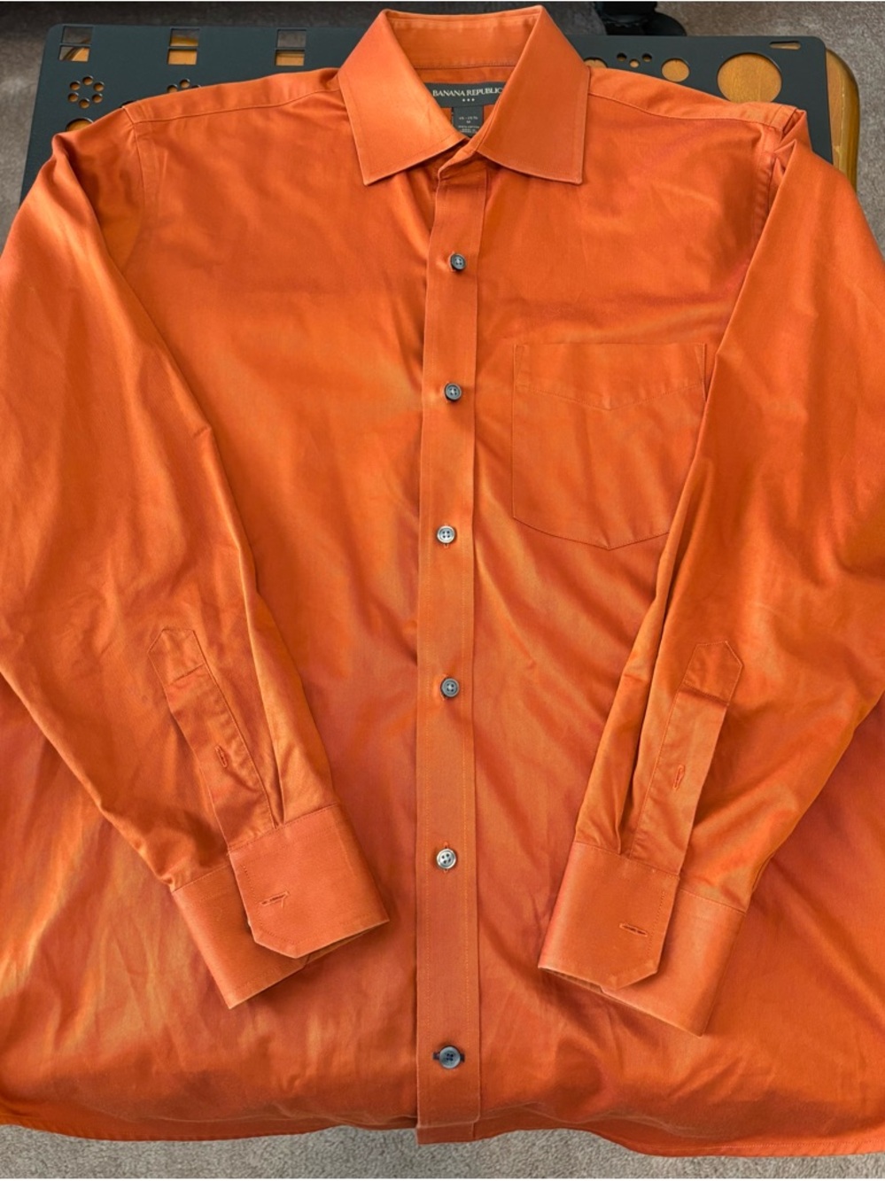 Banana Republic Orange Long-Sleeve Dress Shirt
